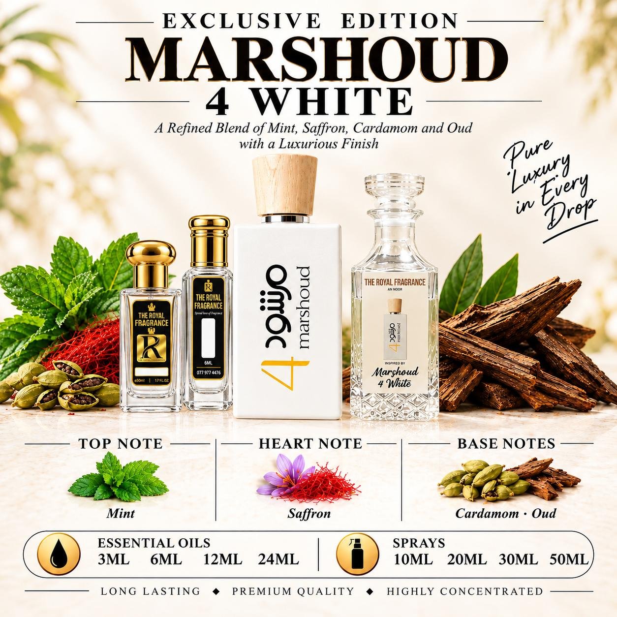 Marshoud 4 White by Atyab Al Marshoud